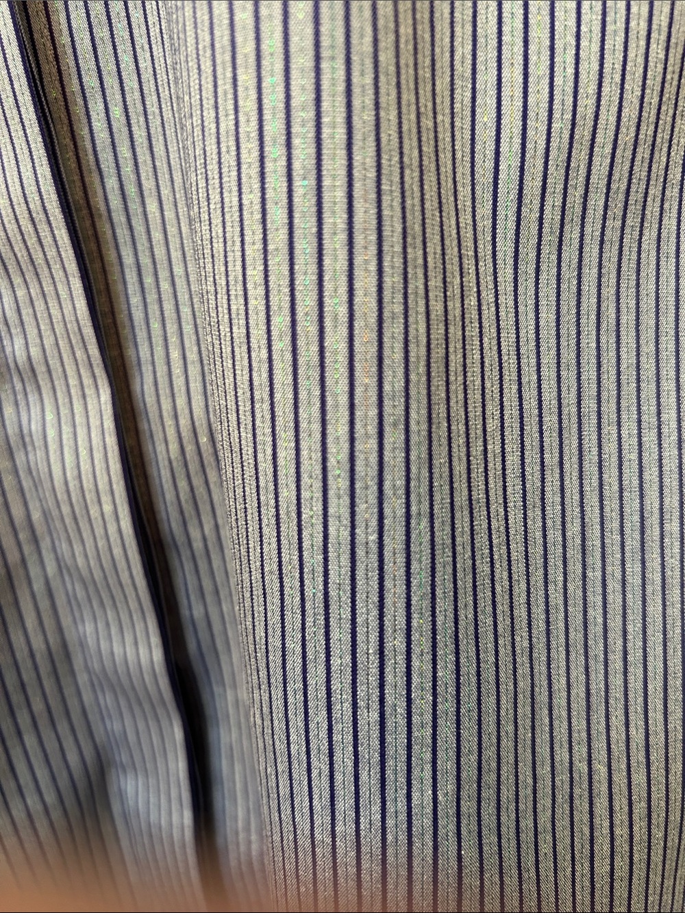 Lafayette 148 New York Blue Pinstripe Dress Shirt - Picture 4 of 6
